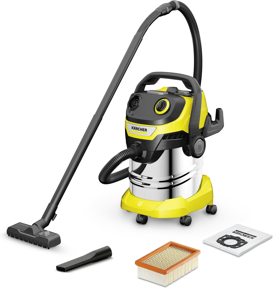 Пылесос Karcher WD 5 S V-25/5/22 1100Вт (уборка: сухая/сбор воды) желтый  #1