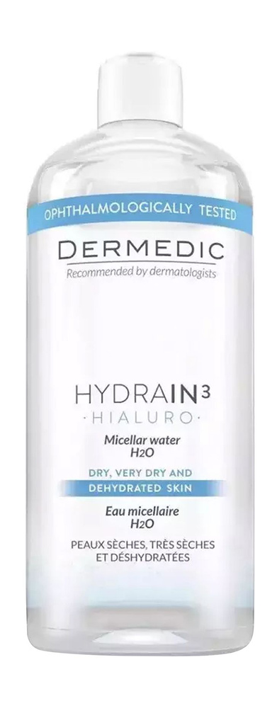 DERMEDIC Мицеллярная вода H2O Hydrain3 Hialuro, 500 мл #1