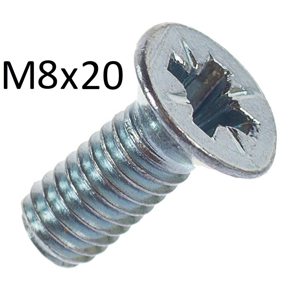 ЗИТАР Винт M8 x 20 мм, головка: Потайная, 10 шт. 80 г #1