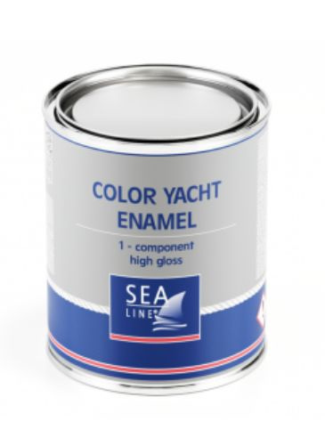 Однокомпонентная высокоглянцевая яхтенная эмаль для лодок синяя 0,75 л  #1