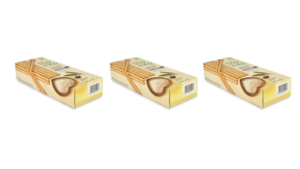 Bio Eko гриссини с кунжутом Италия 3х125 гр. замятые упаковки  #1