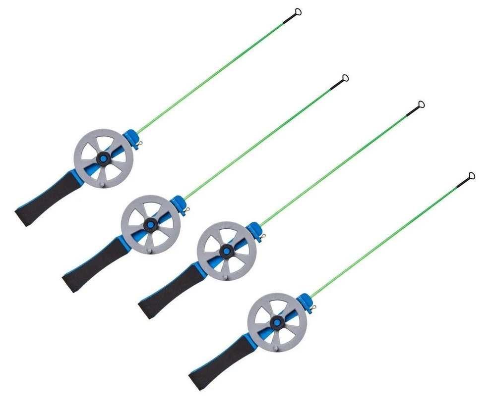Комплект зимних удочек Salmo FIN 32см рукоятка EVA - 4 шт . #1
