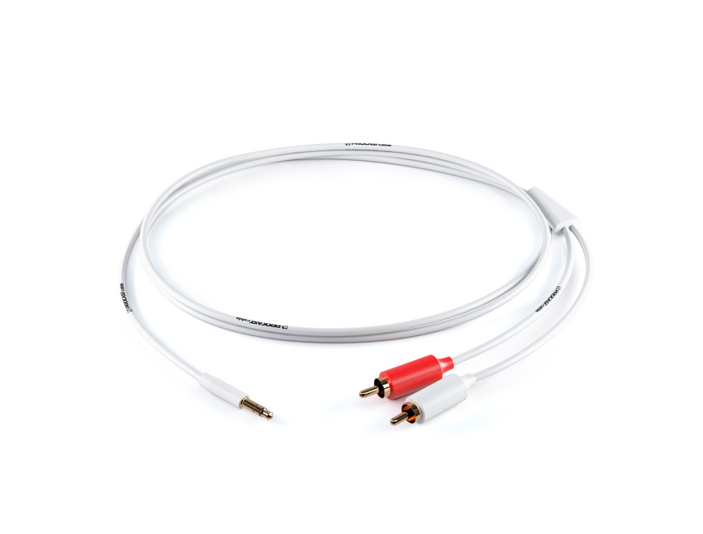 PROCAST cable Аудиокабель 3.5 мм/RCA, 2 м, белый #1
