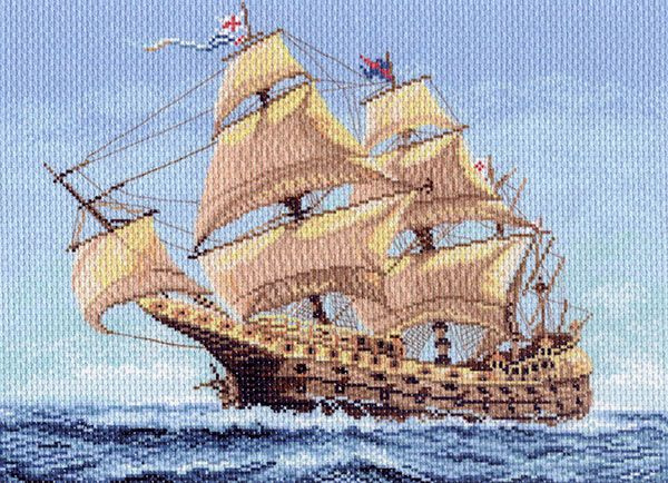 Канва с нанесенным рисунком Матренин Посад "Морской странник", для вышивания крестом, 27х38 см  #1