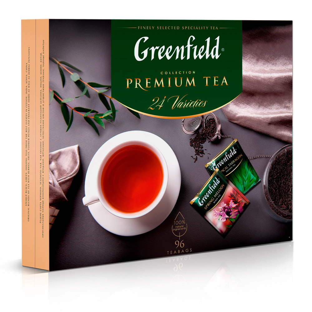 Подарочный набор Чай в пакетиках Greenfield Premium Tea Collection, 24 вида, 96 шт  #1