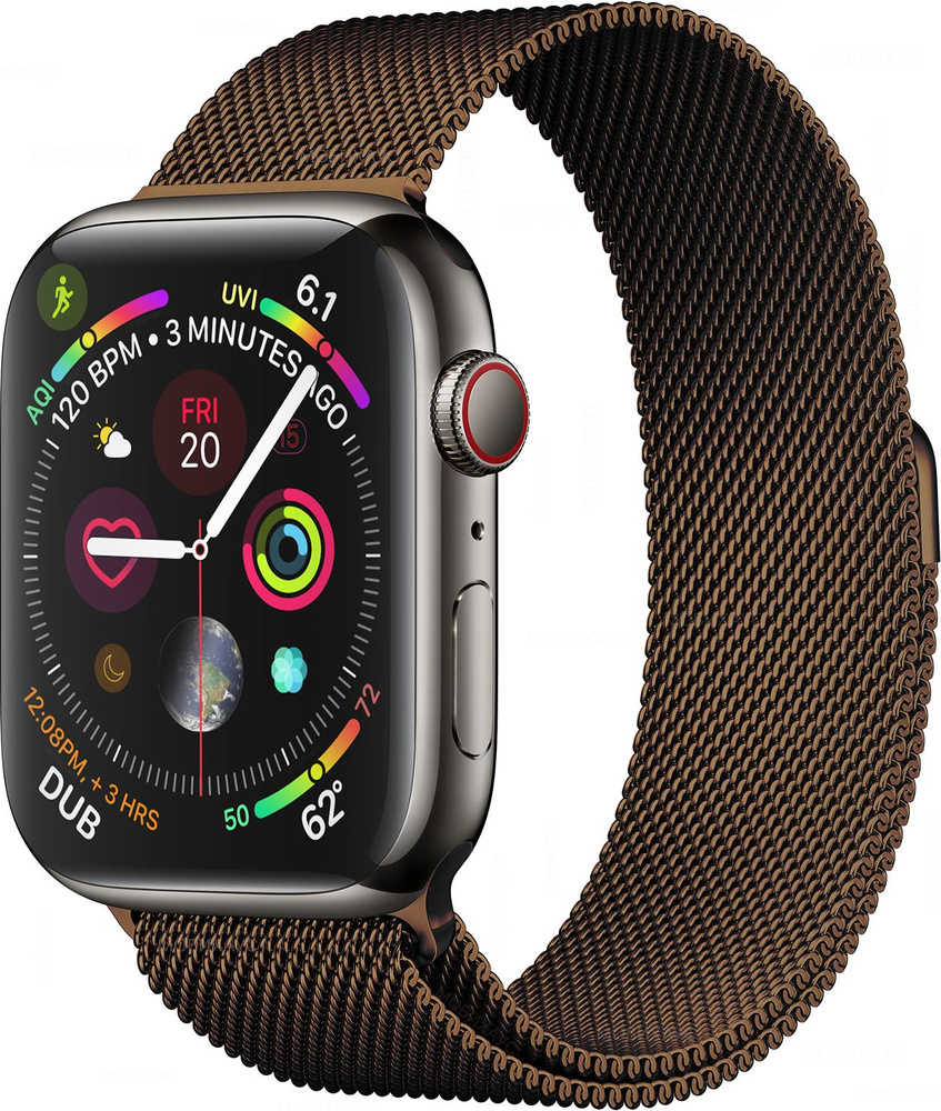 Миланская петля ремешок на Apple Watch в корпусах 38-40-41 mm (любой версии), цвет Бронзовый, металлический #1
