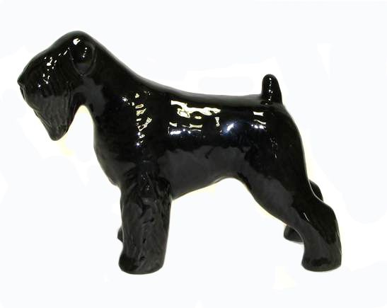 Черный терьер статуэтка собаки из фарфора #1