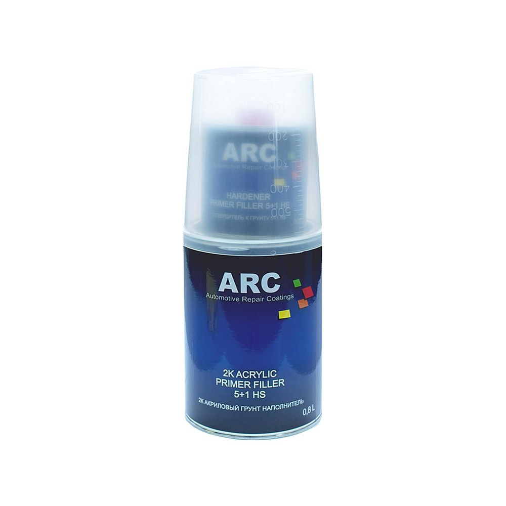 ARC HS 5+1 Acrylic Primer Filler Грунт наполнитель автомобильный акриловый (белый) 0,8 л. с отвердителем #1