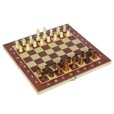 LDGames Набор игр 3 в 1 (шашки, шахматы, нарды) дерево, 29x29 см #1