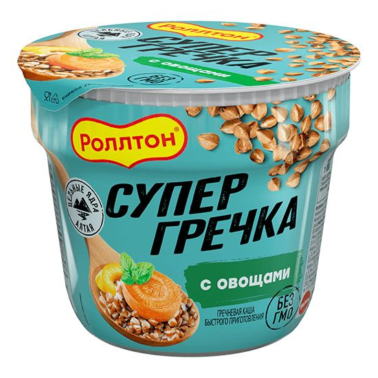 Роллтон Каша гречневая с овощами, стакан 45гр.*4шт. #1