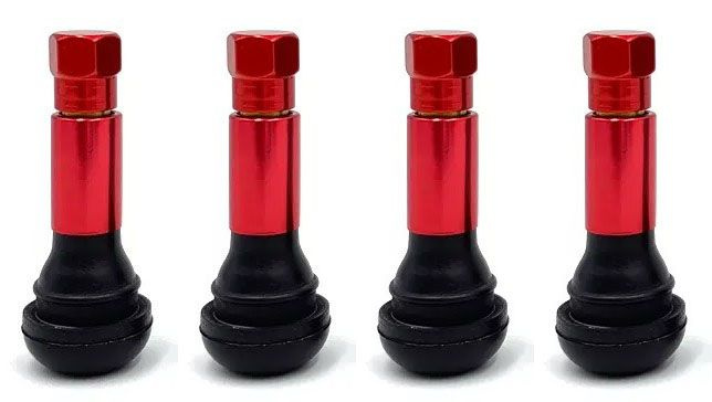 Вентиль пневматический сосок красный TR414 набор 4 штуки для бескамерной шины R14-R17  #1