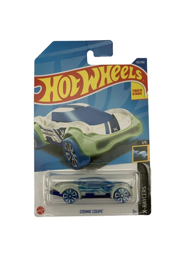 HCX18 Машинка металлическая игрушка Hot Wheels коллекционная модель COSMIC COUPE белый/синий  #1