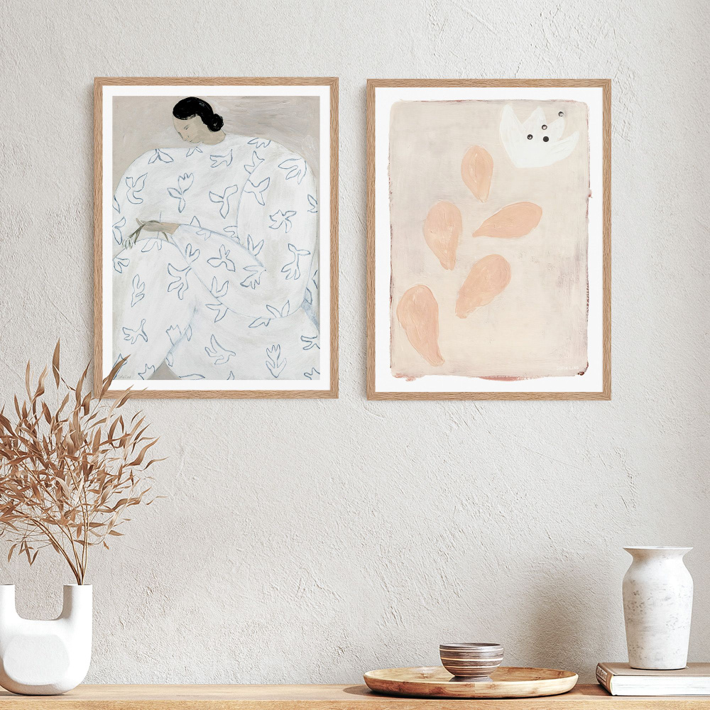 Набор из 2 постеров "Sofia Lind - White Flower and Stone Crop" #1