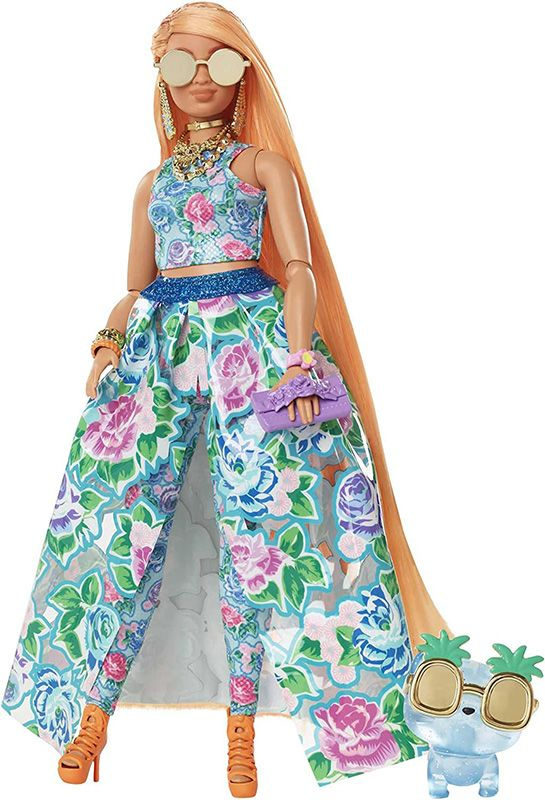 Кукла Барби с питомцем Barbie Extra Fancy in Floral Gown Котёнок #1