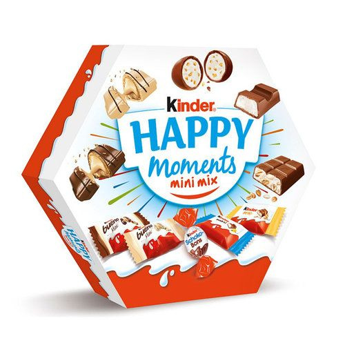 Kinder Happy Moments Mini Mix подарочный набор конфет, хрустящие батончики со злаками и конфеты с нежной #1