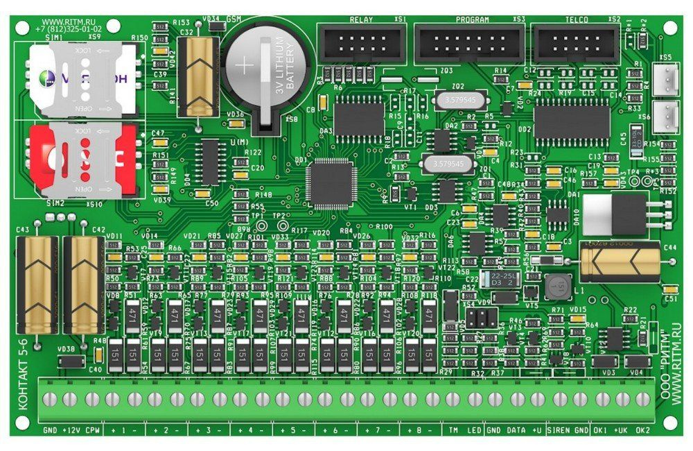 РИТМ КОНТАКТ GSM-5-2 Охранно-пожарная панель #1