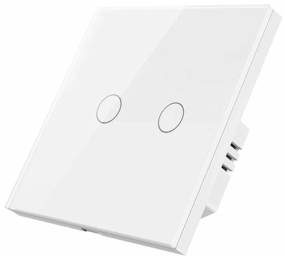 Сенсорный выключатель TOUCH LIGHT SWITCH, белый, 2 кнопки, 2 зоны #1