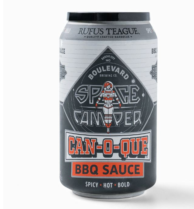 Соус томатный Can-O-Que BBQ с добавлением пива Boulevard Space Camper IPA, Rufus Teague, 382 г, США  #1