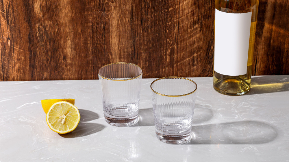 Kari Home Набор стаканов для воды, для глинтвейна "без принта", 300 мл, 2 шт  #1