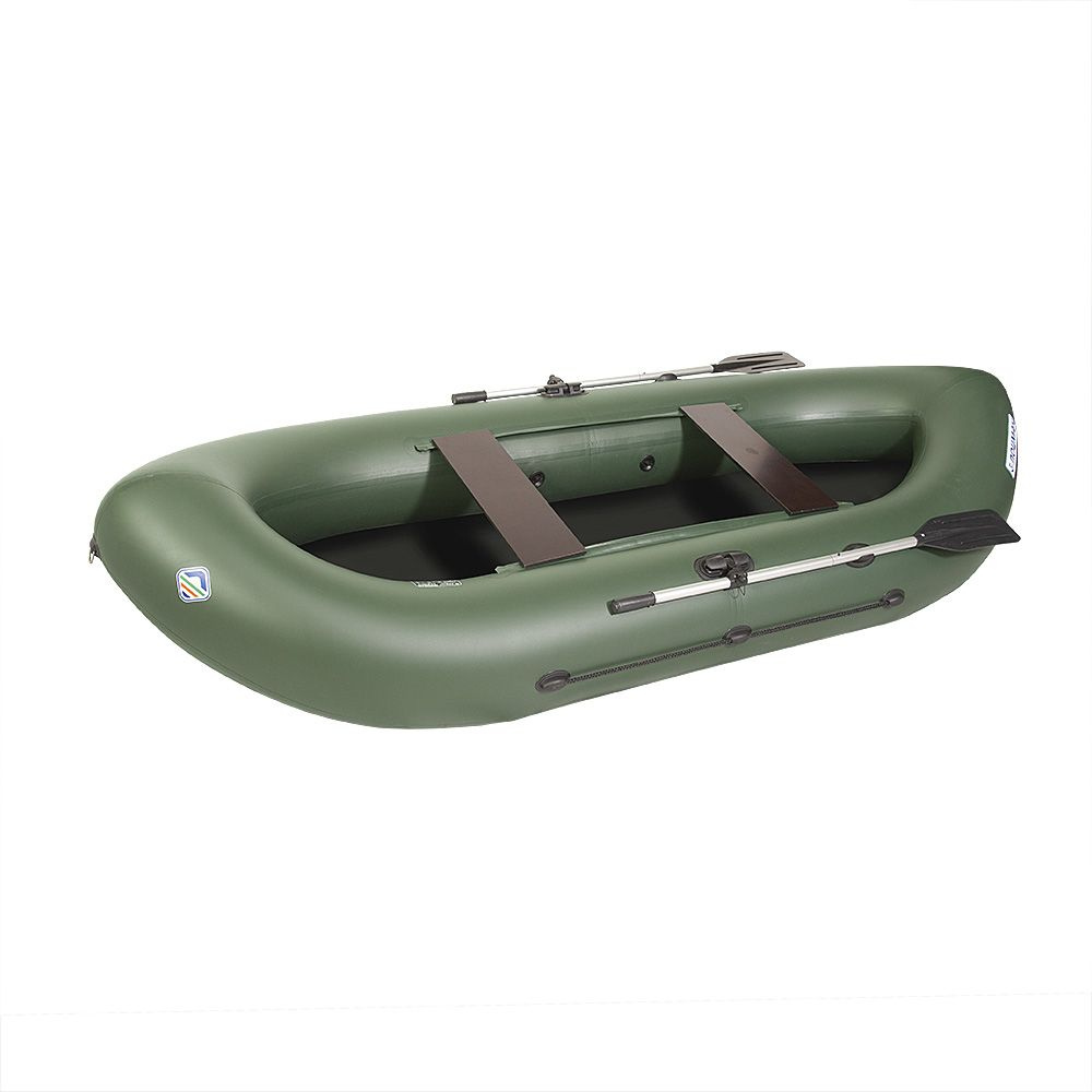 Лодка гребная Лоцман Турист 320 (зеленый) #1