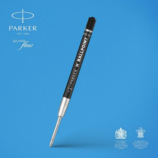 Стержень шариковый Parker QuinkFlow Basic Z09 (CW2166543) M 1мм черные чернила блистер (2шт)  #1