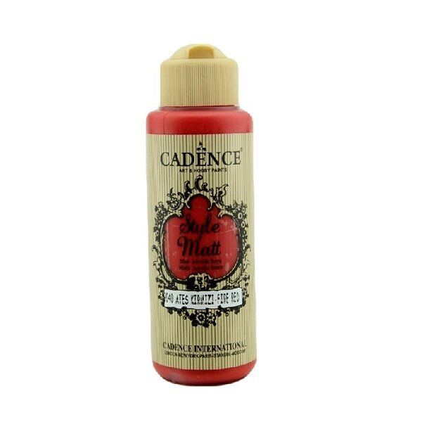 Акриловая краска Cadence Style Matt Acrylic Paint, 120 ml. Fire Red-S9040 #1