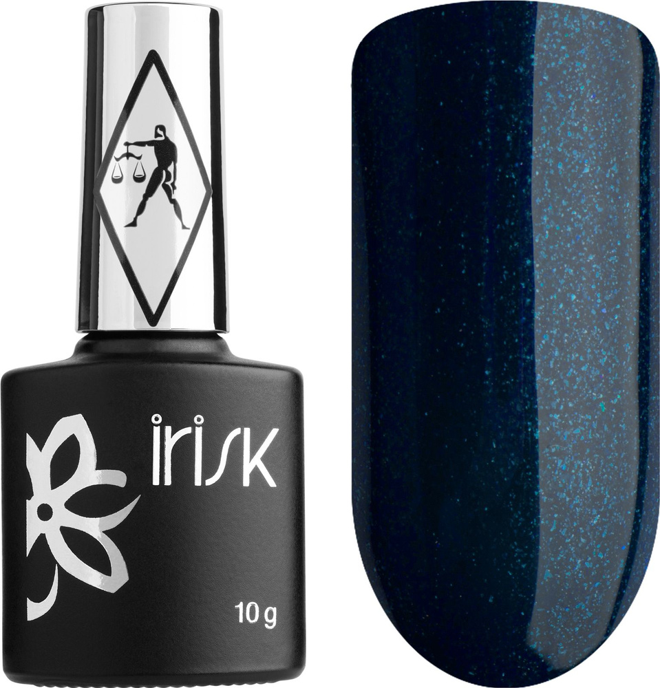 IRISK Гель лак для ногтей, для маникюра Zodiak, Оттенок №132 синий с блестками, 10 мл.  #1