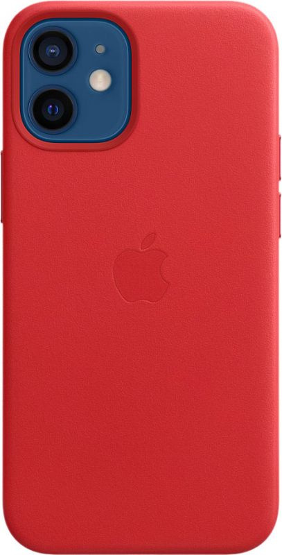 Чехол кожаный Apple iPhone 12 mini Leather Case Scarlet (PRODUCT) RED (Красный) MHK73ZM/A  #1
