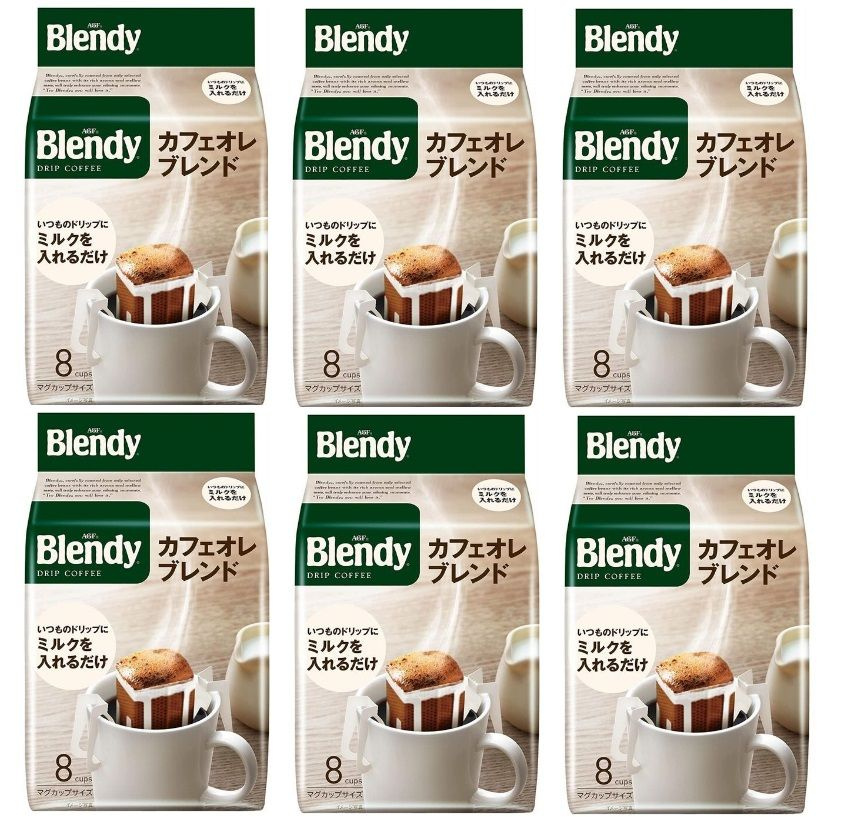 Кофе в фильтр-пакетах молотый AGF Blendy OLE Blend, 6 упаковок по 8 шт  #1