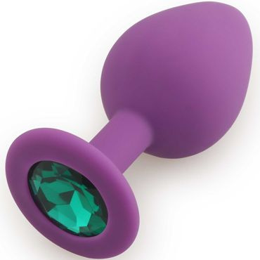 Play Secrets Silicone Butt Plug Medium, фиолетовый/темно-зеленый. Средняя анальная пробка, из силикона #1