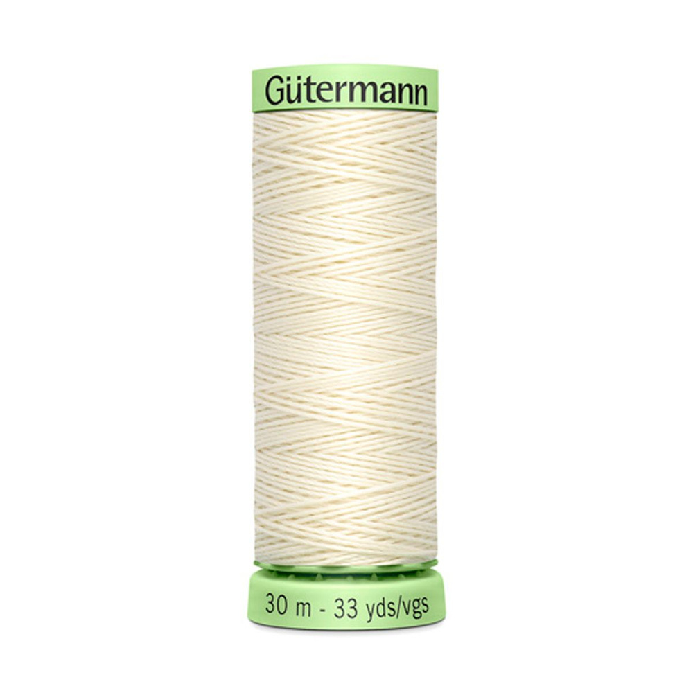 03 Нить Top Stitch 30/30 м для декоративной отстрочки, 100% полиэстер Gutermann 744506 (001 молочный) #1