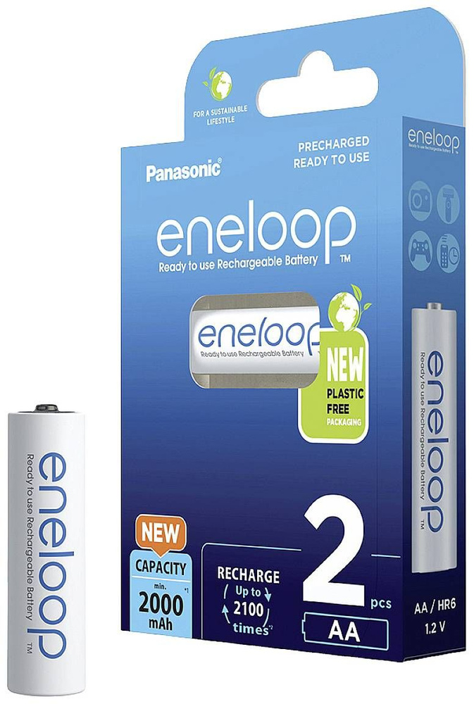 Eneloop Аккумуляторная батарея AA, 1,2 В, 2000 мАч, 2 шт #1