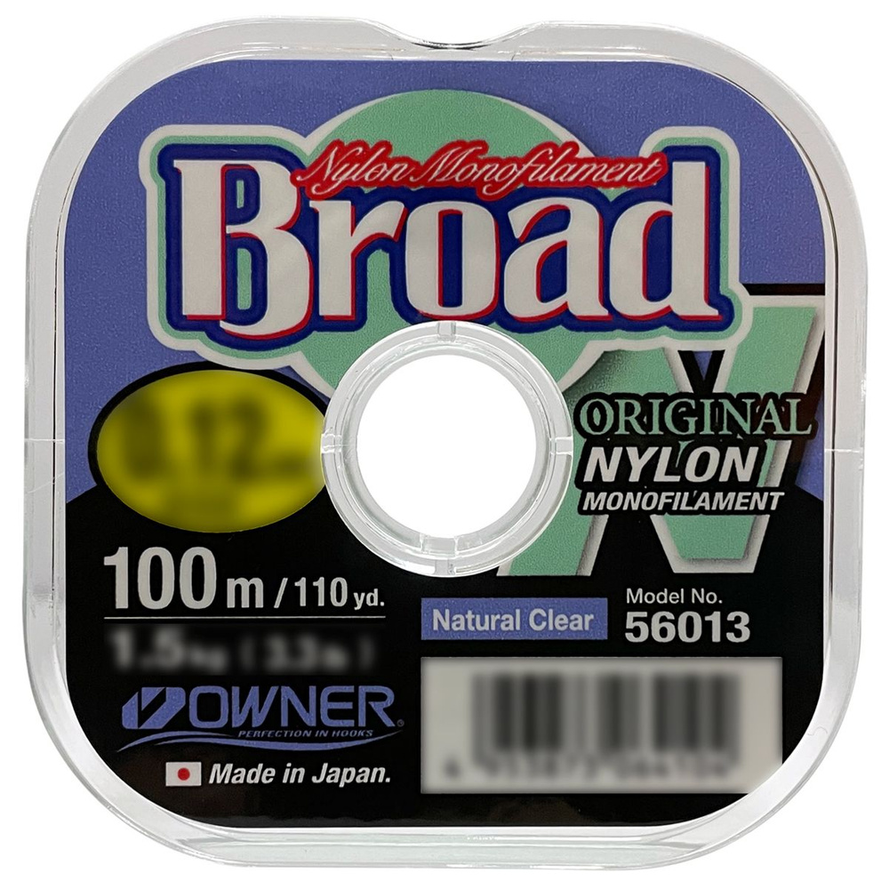 Леска для рыбалки Owner Broad 100 м, 0.10 мм, 1.0 кг (#0.4 / 2.2lb) #1