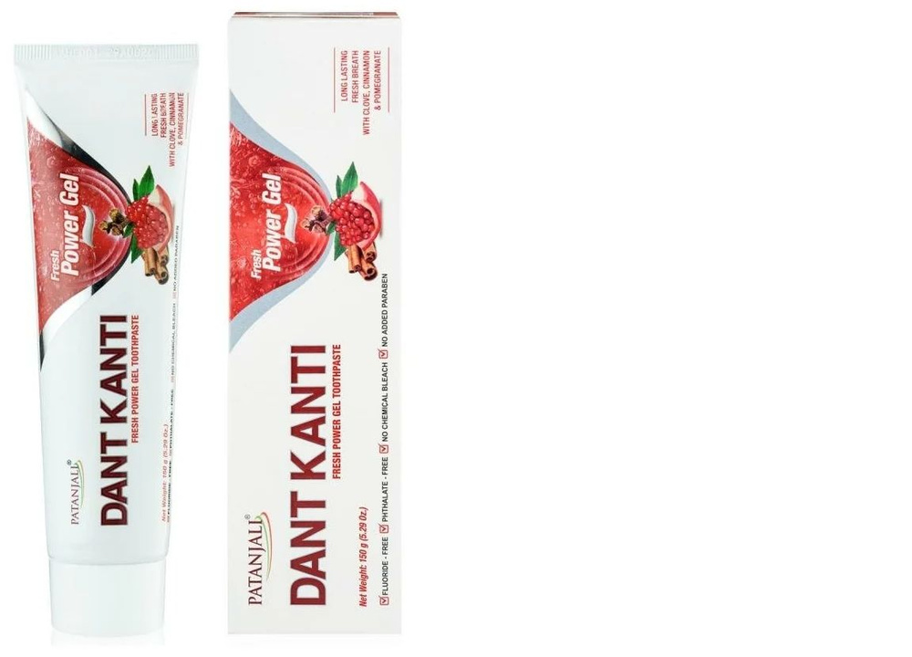 DANT KANTI FRESH POWER Gel Toothpaste, Patanjali (ДАНТ КАНТИ мощная свежесть зубная паста-гель), 150 #1