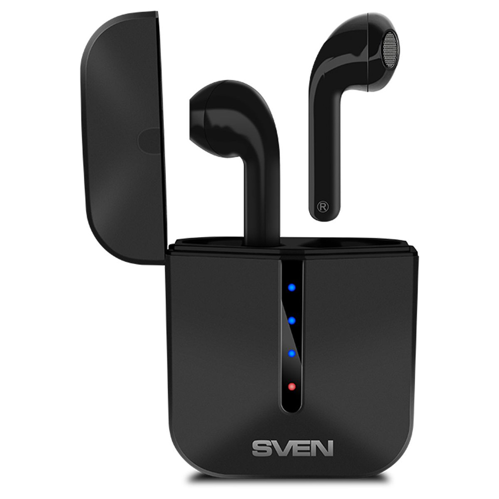 Наушники с микрофоном, беспроводные, Sven E-335B, TWS Bluetooth, разъем Type-C, черный  #1