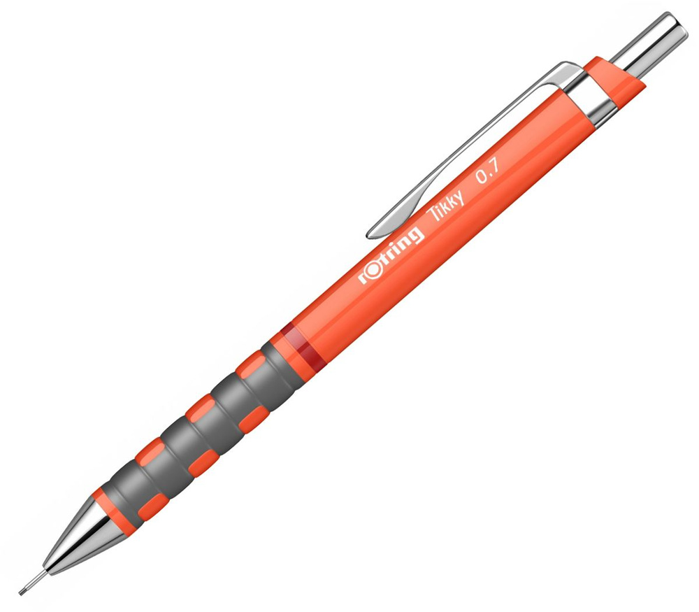 Механический карандаш ROTRING TIKKY 0.7 ММ NEON ORANGE неоновый оранжевый корпус  #1