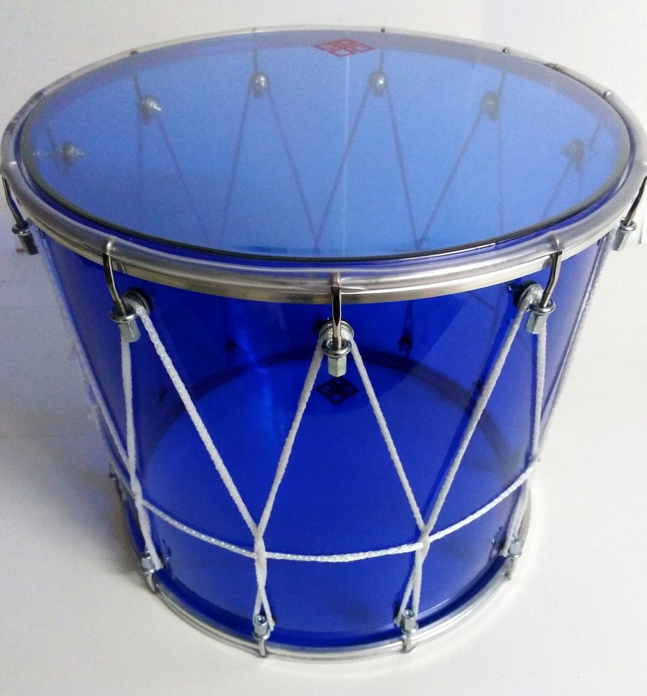 Барабан кавказский 14", акрил 34х36см, с верёвкой, синий, Мастерская Бехтеревых BKA-14Snv  #1