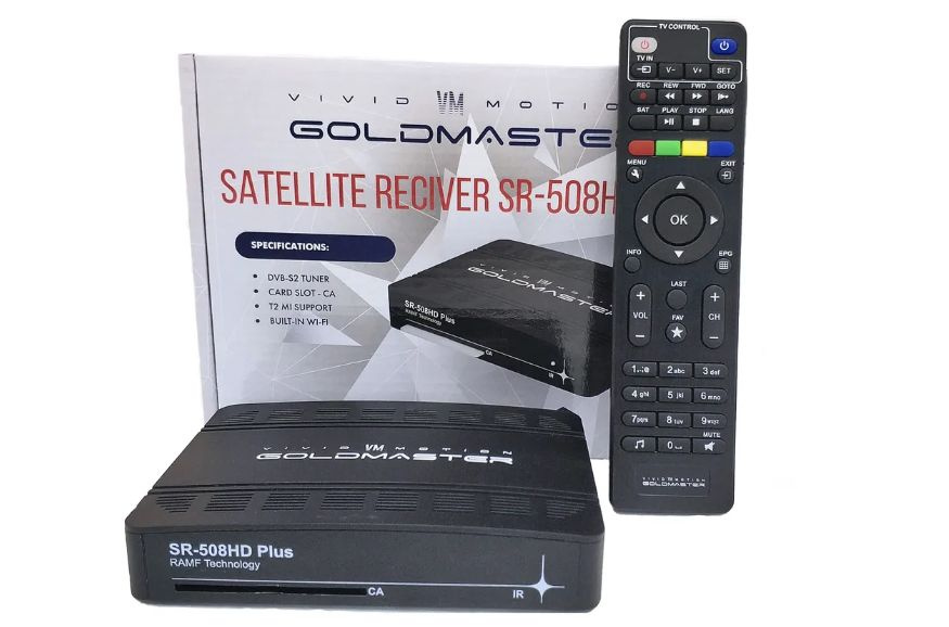 ТВ ресивер GOLDMASTER SR-508HD Plus, спутниковый приемник DVB-S/S2 GOLD MASTER со встроенным WI-FI, поддержка #1