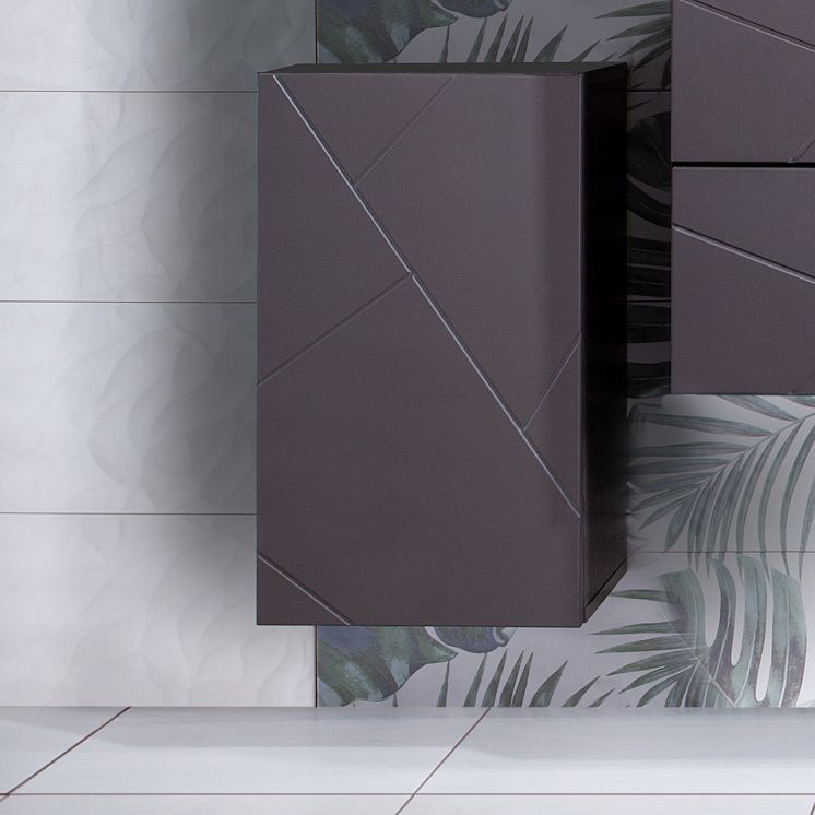Бриклаер Шкаф навесной для ванной, Кристалл 60, 35х32х60 см, Универсальный  #1