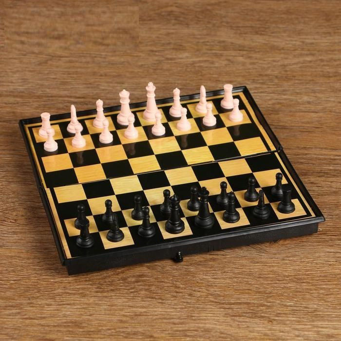 Настольная игра 3 в 1 "Атели": шашки, шахматы, нарды, 19 х 19 см  #1