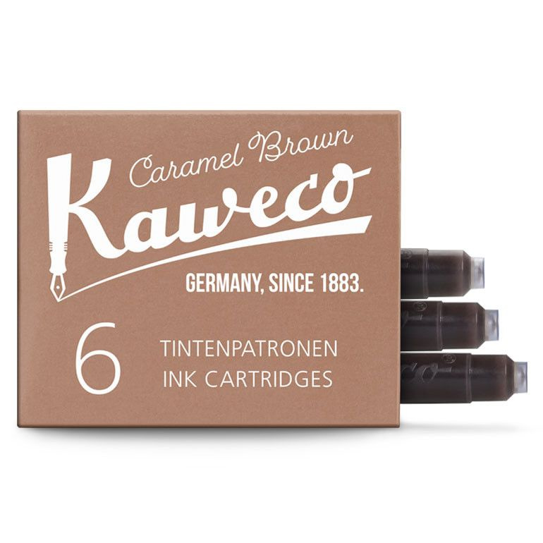 Набор картриджей для перьевой ручки KAWECO Caramel Brown 6 шт. в картонной упаковке  #1