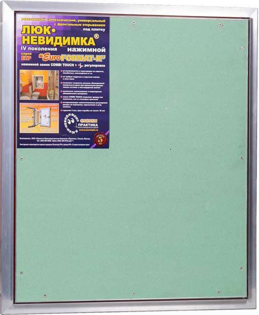 Ревизионный люк Практика Евроформат ЕТР 60x6, под плитку, нажимной ...