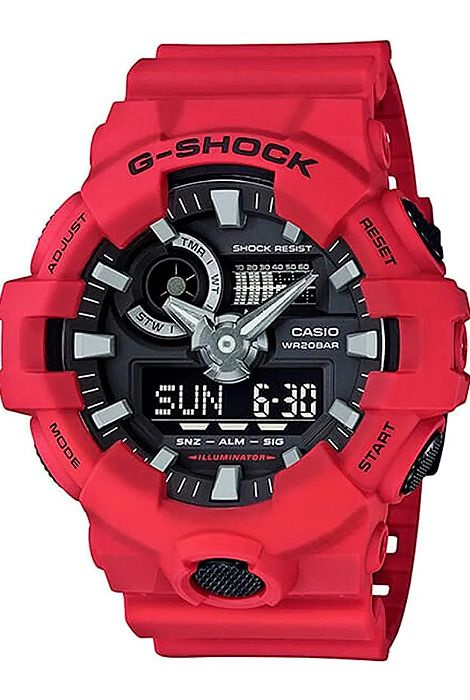 Противоударные мужские наручные часы Casio G-Shock GA-700-4A с подсветкой, будильником и секундомером #1