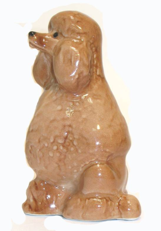 Пудель абрикосовый фарфоровая статуэтка собаки #1