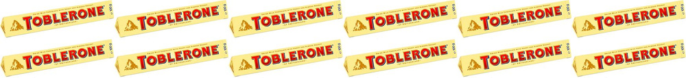 Шоколад Toblerone молочный с медом и миндальной нугой, комплект: 12 упаковок по 100 г  #1