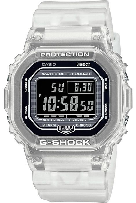 Противоударные мужские наручные часы Casio G-Shock DW-B5600G-7 с Bluetooth (блютуз)  #1