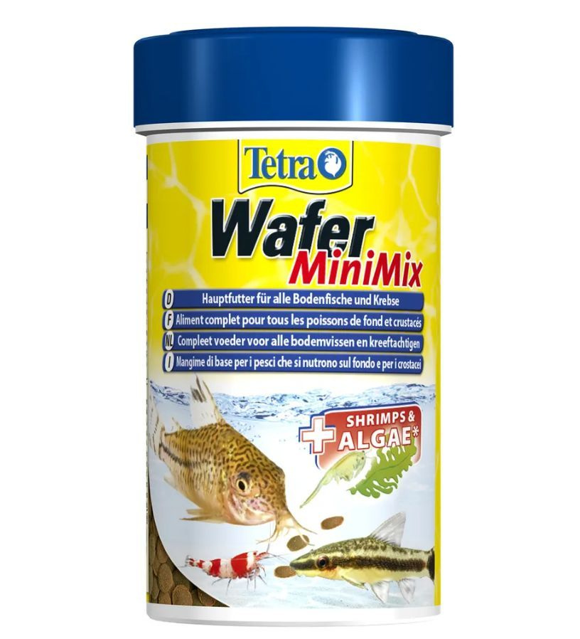 Tetra Wafer Mix Mini корм в мини-чипсах для всех мелких донных рыб 100 мл  #1