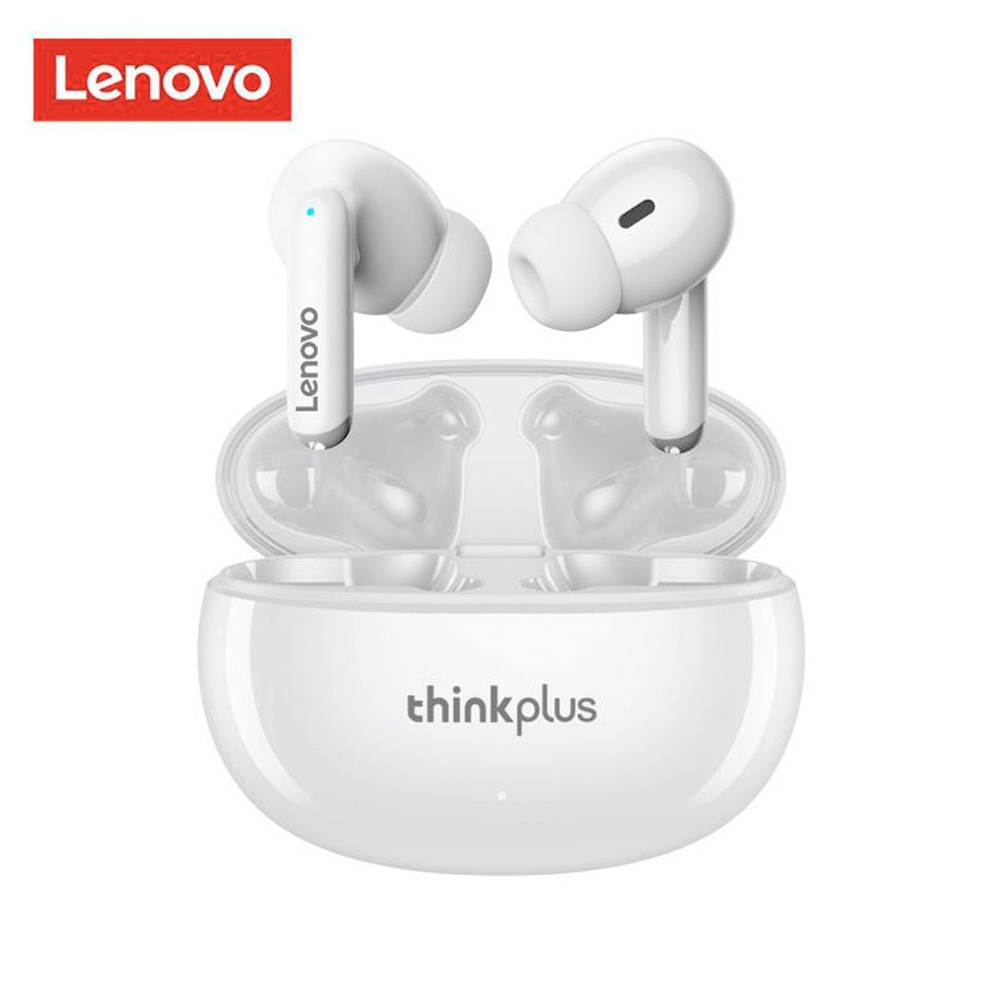Беспроводные наушники Lenovo, Bluetooth 5.3, аудио гарнитура, для android и ios, белый  #1