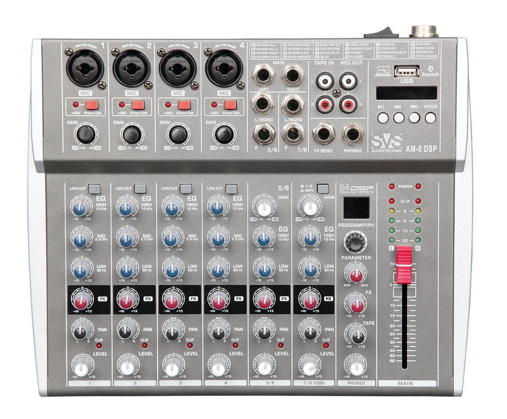 SVS Audiotechnik mixers AM-8 DSP Микшерный пульт аналоговый, 8-канальный  #1