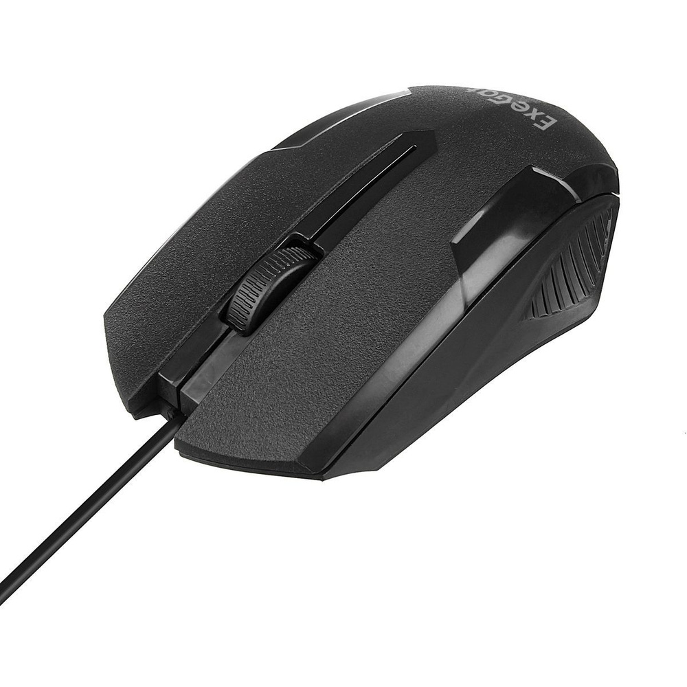 Мышь ExeGate SH-9025L (USB, оптическая, 1000dpi, 3 кнопки и колесо прокрутки, длина кабеля 2м) черная, #1